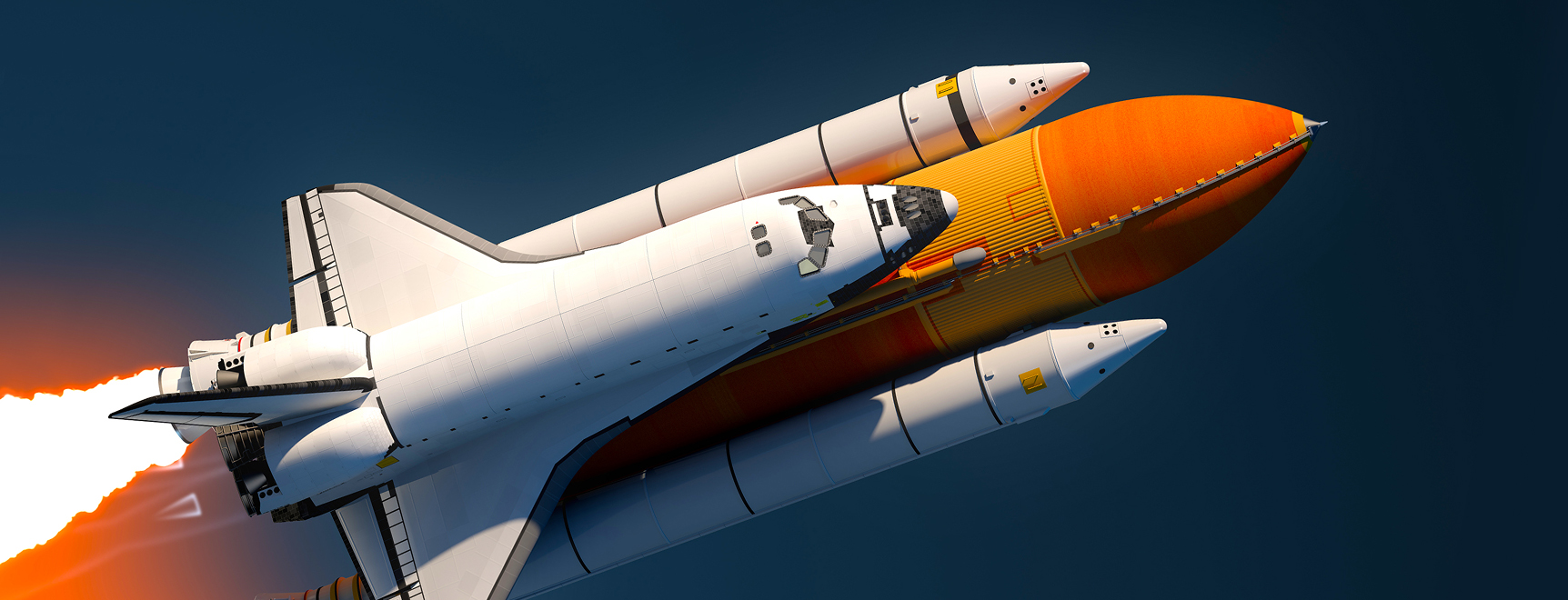 Rocketship taking off